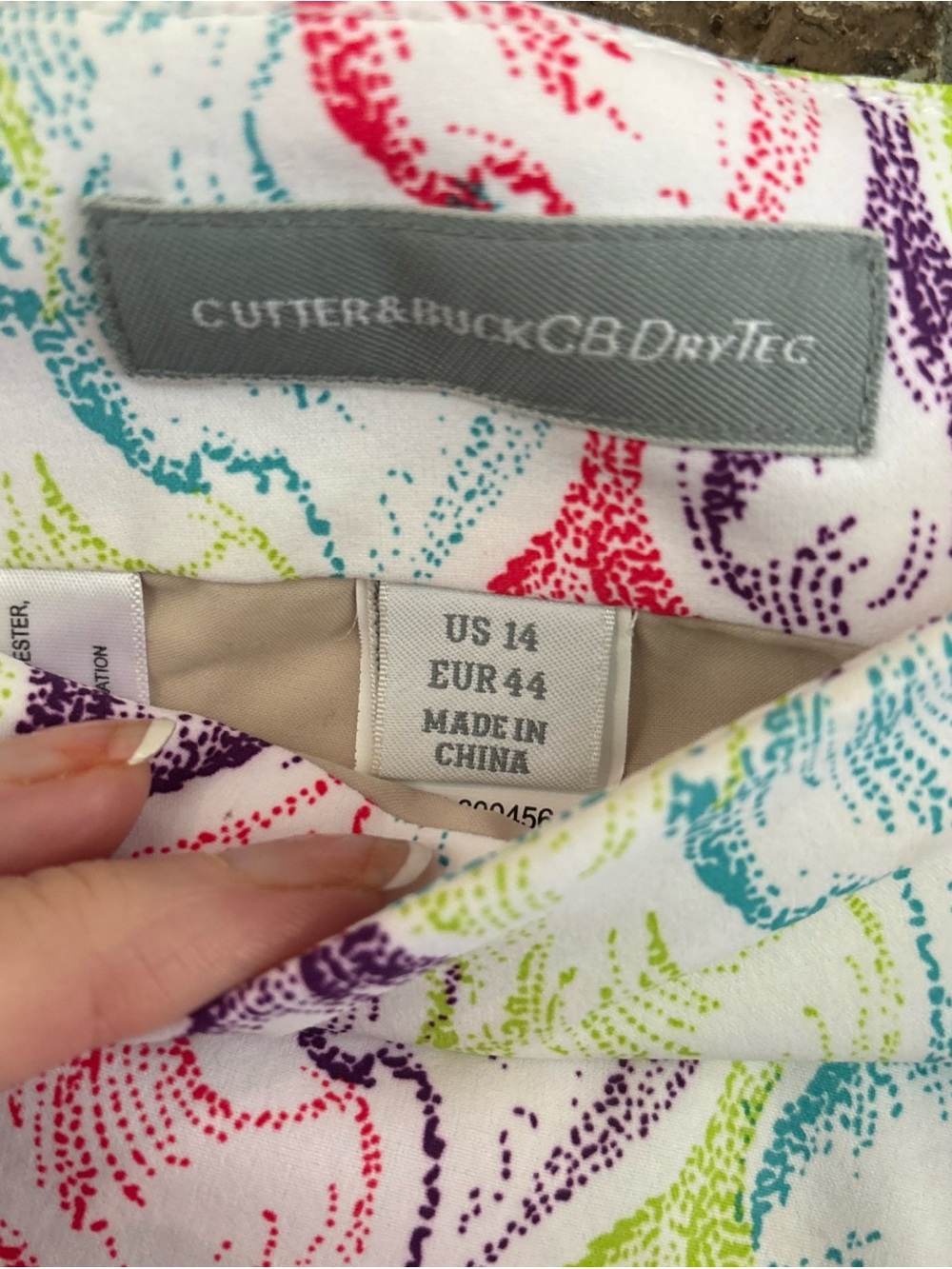 Cutter & Buck Multicolor Wave-Print Mini Skirt - Picture 3 of 3
